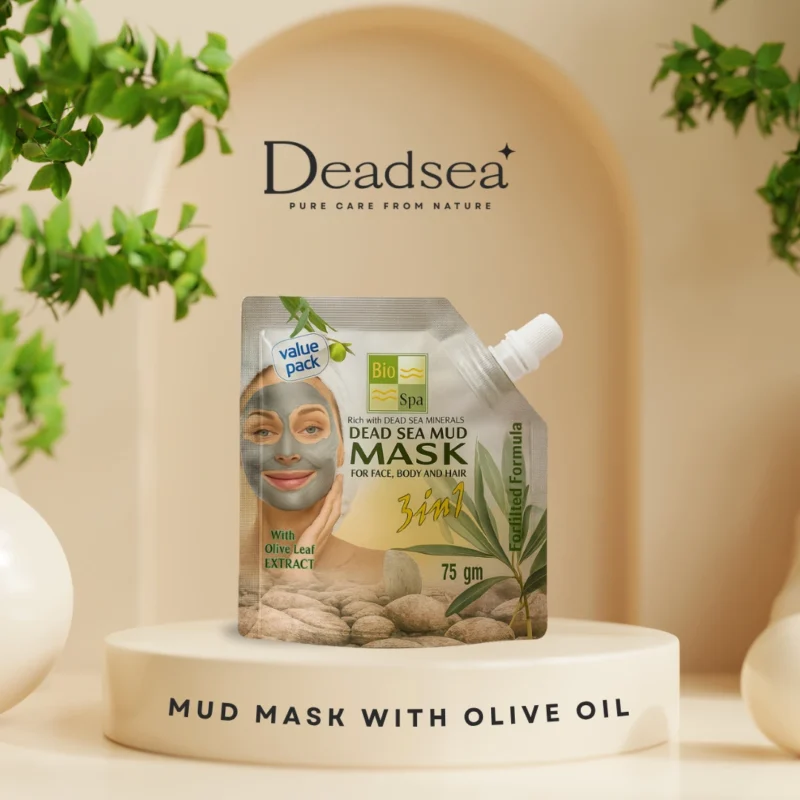 ماسك طين البحر الميت بزيت الزيتون