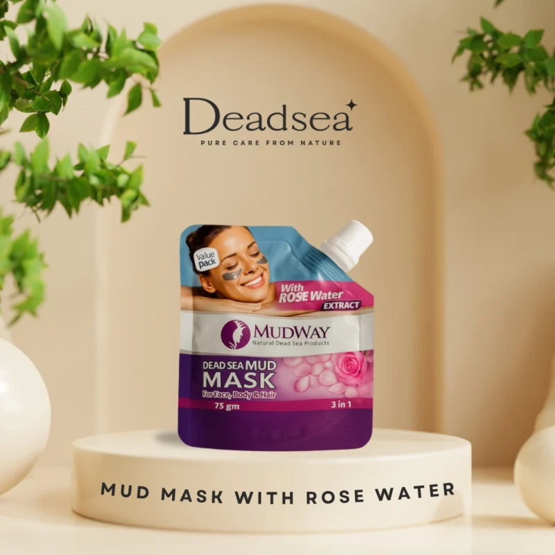 ماسك طين البحر الميت بماء الورد