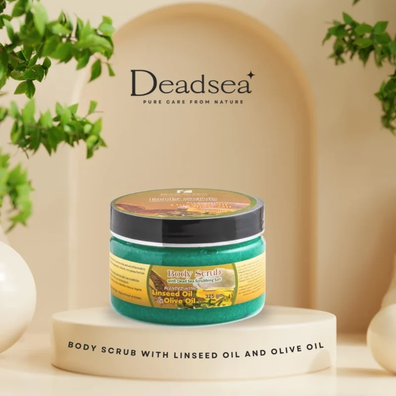مقشر الجسم مع زيت الكتان وزيت الزيتون